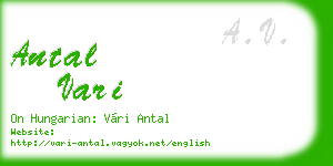 antal vari business card
